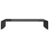 TV-bord glas svart 60x25x11 cm