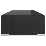 TV-bord glas svart 60x25x11 cm