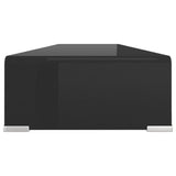TV-bord glas svart 110x30x13 cm