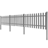 Staket med stolpar 3 st WPC 600x60 cm