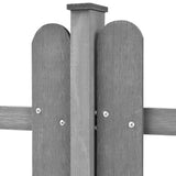Staket med stolpar 3 st WPC 600x60 cm