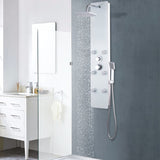 Duschpanel glas 25x44,6x130 cm vit