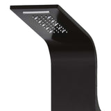 Duschpanel aluminium 20x44x130 cm svart