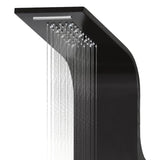 Duschpanel aluminium 20x44x130 cm svart