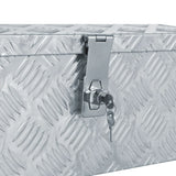 Förvaringslåda aluminium 48,5x14x20 cm silver