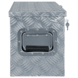 Förvaringslåda aluminium 61,5x26,5x30 cm silver