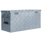 Förvaringslåda aluminium 61,5x26,5x30 cm silver