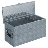 Förvaringslåda aluminium 61,5x26,5x30 cm silver