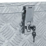 Förvaringslåda aluminium 61,5x26,5x30 cm silver