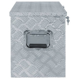 Förvaringslåda aluminium 90,5x35x40 cm silver