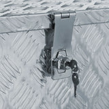 Förvaringslåda aluminium 90,5x35x40 cm silver