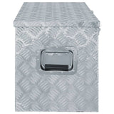 Förvaringslåda aluminium 110,5x38,5x40 cm silver