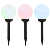 Sollampa LED set 3 st sfäriska 20 cm RGB