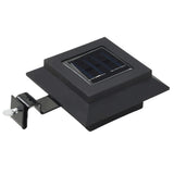 Sollampa LED set 6 st fyrkantig 12 cm svart