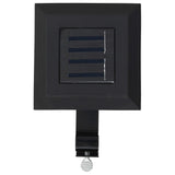 Sollampa LED set 6 st fyrkantig 12 cm svart