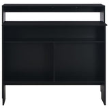 Barbord med 2 bordsskivor svart 130x40x120 cm