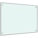 Stänkskydd vit 70x50 cm härdat glas