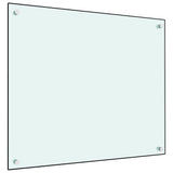 Stänkskydd vit 70x60 cm härdat glas