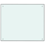 Stänkskydd vit 70x60 cm härdat glas
