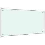 Stänkskydd vit 80x40 cm härdat glas