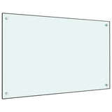 Stänkskydd vit 80x50 cm härdat glas