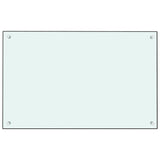 Stänkskydd vit 80x50 cm härdat glas