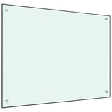 Stänkskydd vit 80x60 cm härdat glas