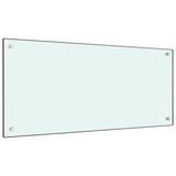 Stänkskydd vit 90x40 cm härdat glas