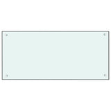 Stänkskydd vit 90x40 cm härdat glas