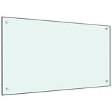 Stänkskydd vit 90x50 cm härdat glas