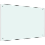 Stänkskydd vit 90x60 cm härdat glas