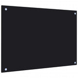 Stänkskydd svart 70x50 cm härdat glas