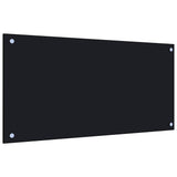 Stänkskydd svart 80x40 cm härdat glas