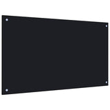 Stänkskydd svart 100x60 cm härdat glas