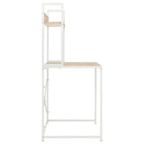 Datorbord vit och ek 120x60x138 cm