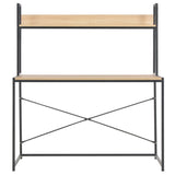 Datorbord svart och ek 120x60x138 cm