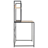 Datorbord svart och ek 120x60x138 cm