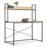 Datorbord svart och ek 120x60x138 cm