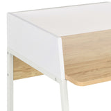 Skrivbord vit och ek 90x60x88 cm