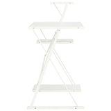 Skrivbord med hylla vit 116x50x93 cm