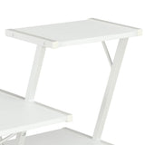 Skrivbord med hylla vit 116x50x93 cm