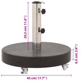 Parasollfot granit 30 kg rund svart