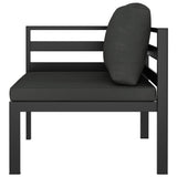 Hörnsits till modulsoffa 1 st med dynor aluminium antracit