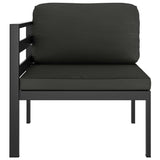 Hörnsits till modulsoffa 1 st med dynor aluminium antracit