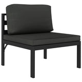 Mittensits till modulsoffa med dynor aluminium antracit