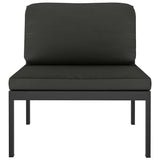 Mittensits till modulsoffa med dynor aluminium antracit