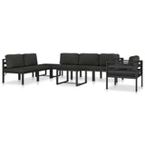 Mittensits till modulsoffa med dynor aluminium antracit