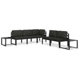 Mittensits till modulsoffa med dynor aluminium antracit