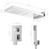 Duschsystem rostfritt stål 201 silver