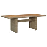 Trädgårdsbord brun 200x100x74 cm konstrotting